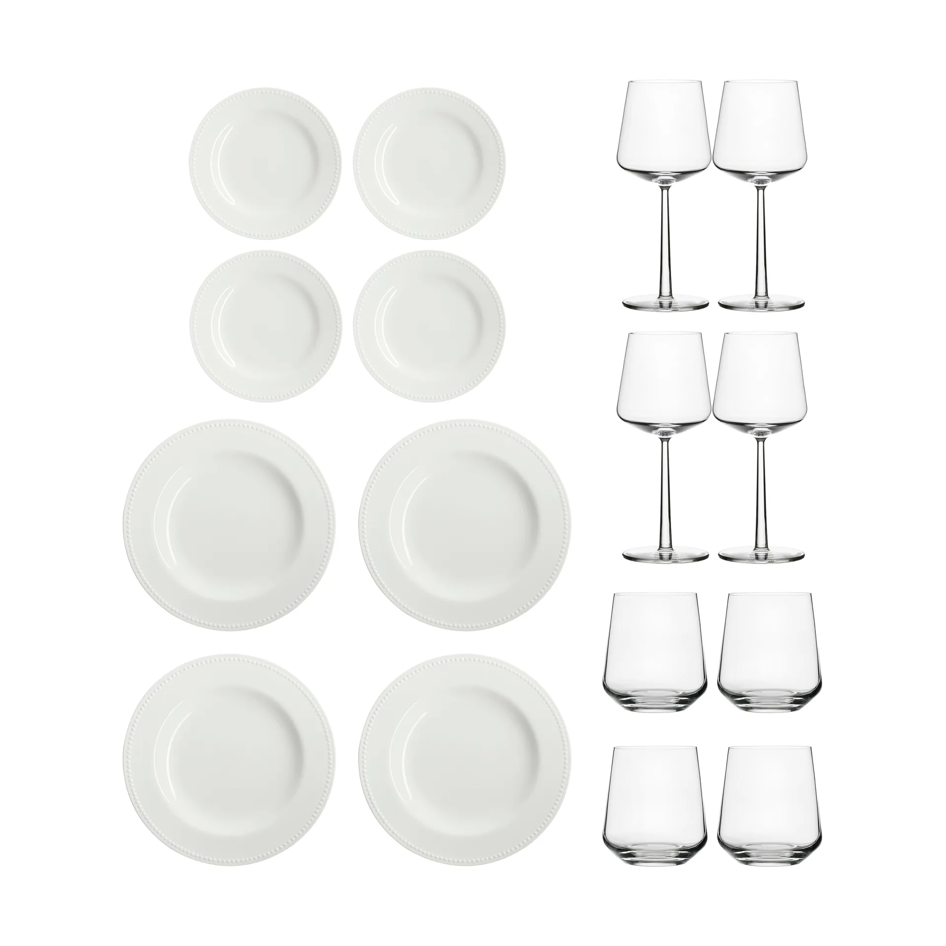 Essence & Dots startset middag 32 delar - Cremevit Iittala