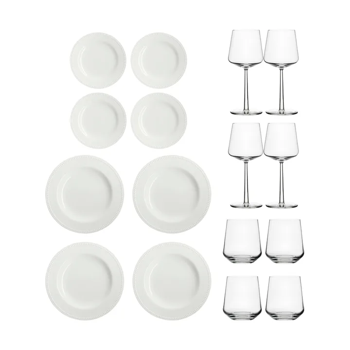 Essence & Dots startset middag 32 delar - Cremevit - undefined - Iittala
