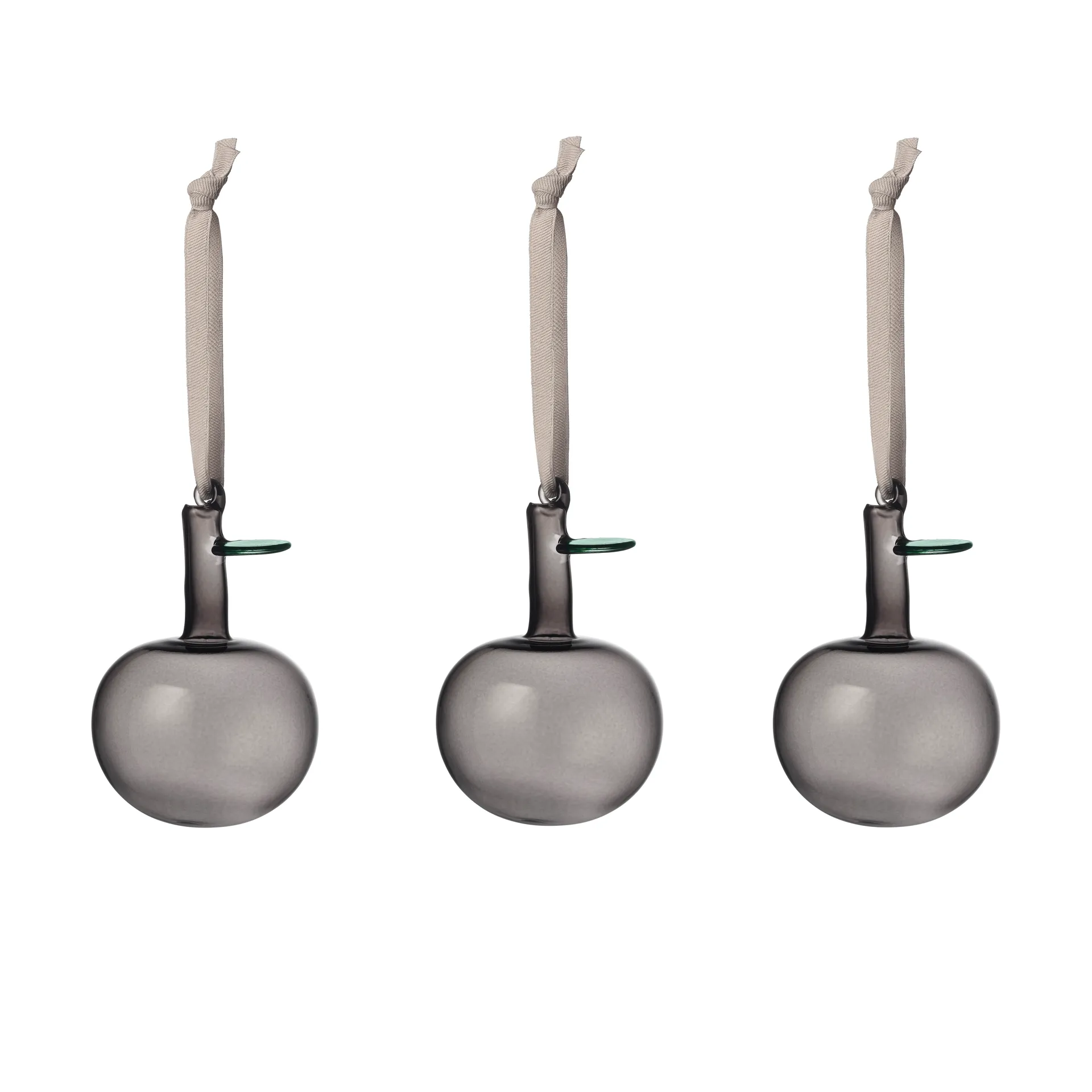 Iittala glasäpple Ø6 cm 3-pack, Grå Iittala