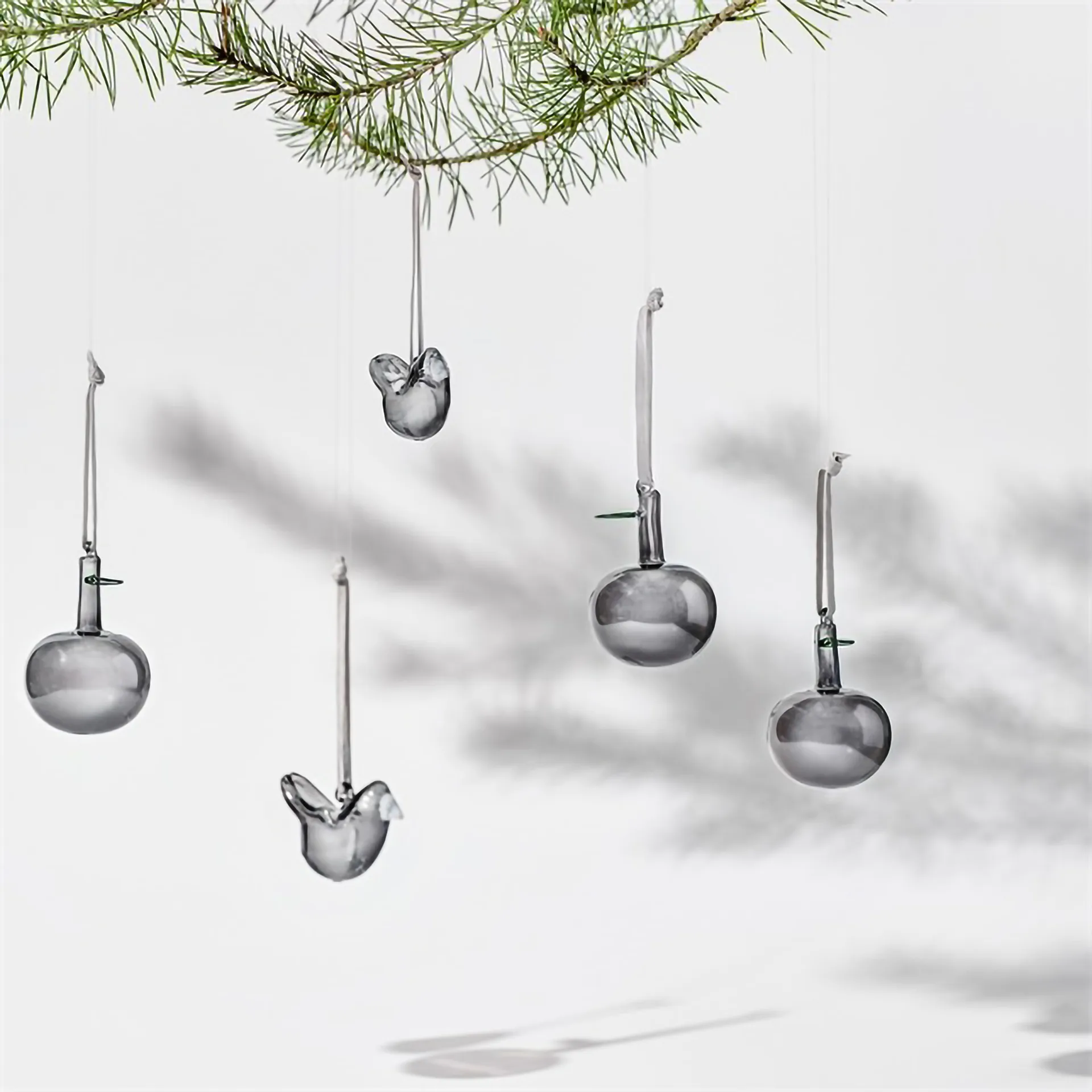 Iittala glasäpple Ø6 cm 3-pack, Grå Iittala