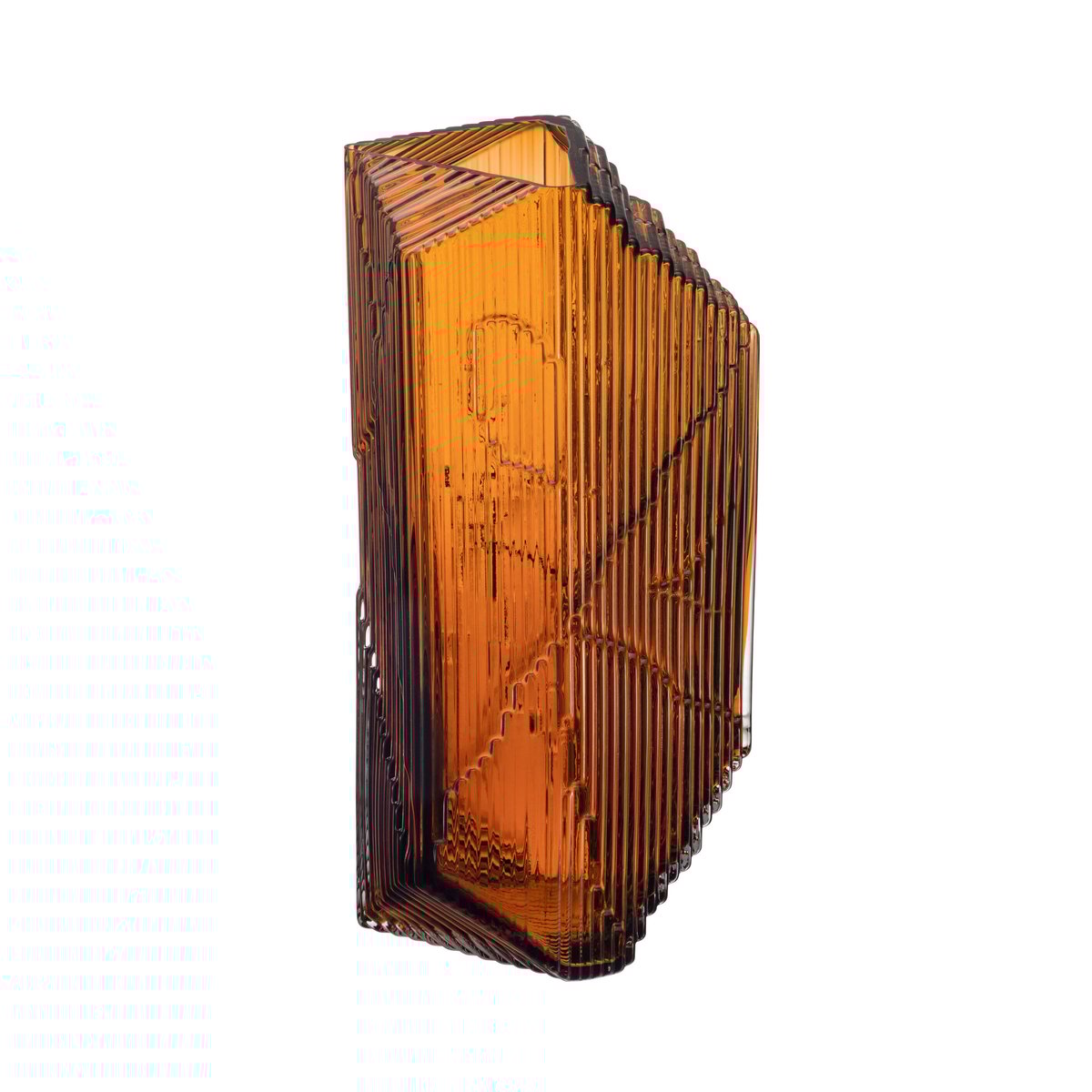 Iittala Kartta glasskulptur 33 cm Koppar | Skandinavisk Design | Konstglas | Orange