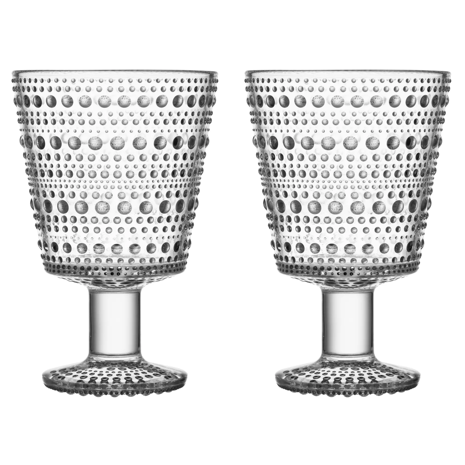 Kastehelmi dricksglas på fot 26 cl 2-pack, Klar Iittala