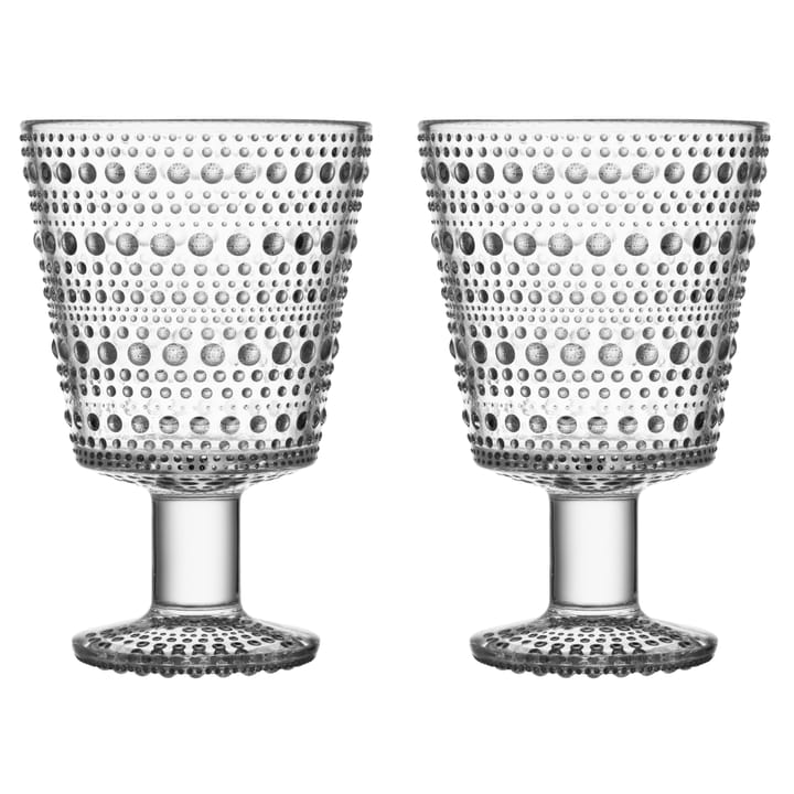 Kastehelmi dricksglas på fot 26 cl 2-pack - Klar - Iittala