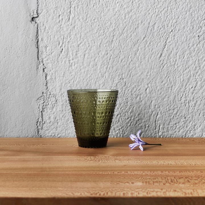 Kastehelmi glas 30 cl 2-pack, mossgrön Iittala