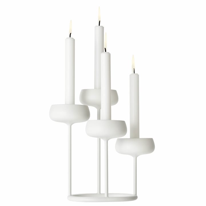 Nappula kandelaber, vit Iittala