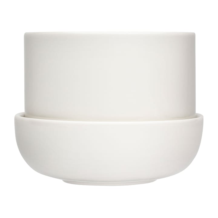 Nappula kruka med fat Ø17 cm h13 cm - Vit - Iittala