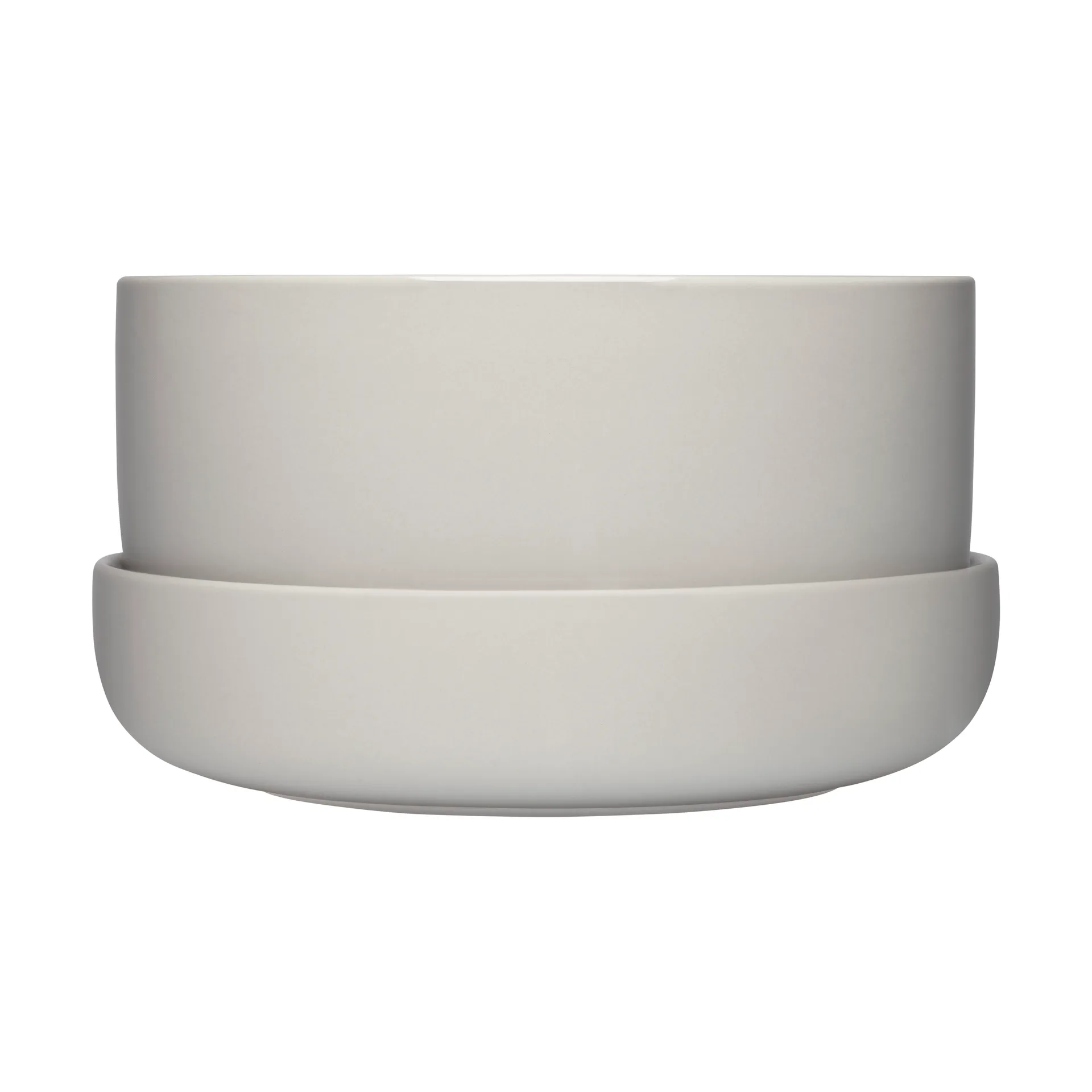 Nappula kruka med fat Ø24 cm h13 cm, Ljusgrå Iittala