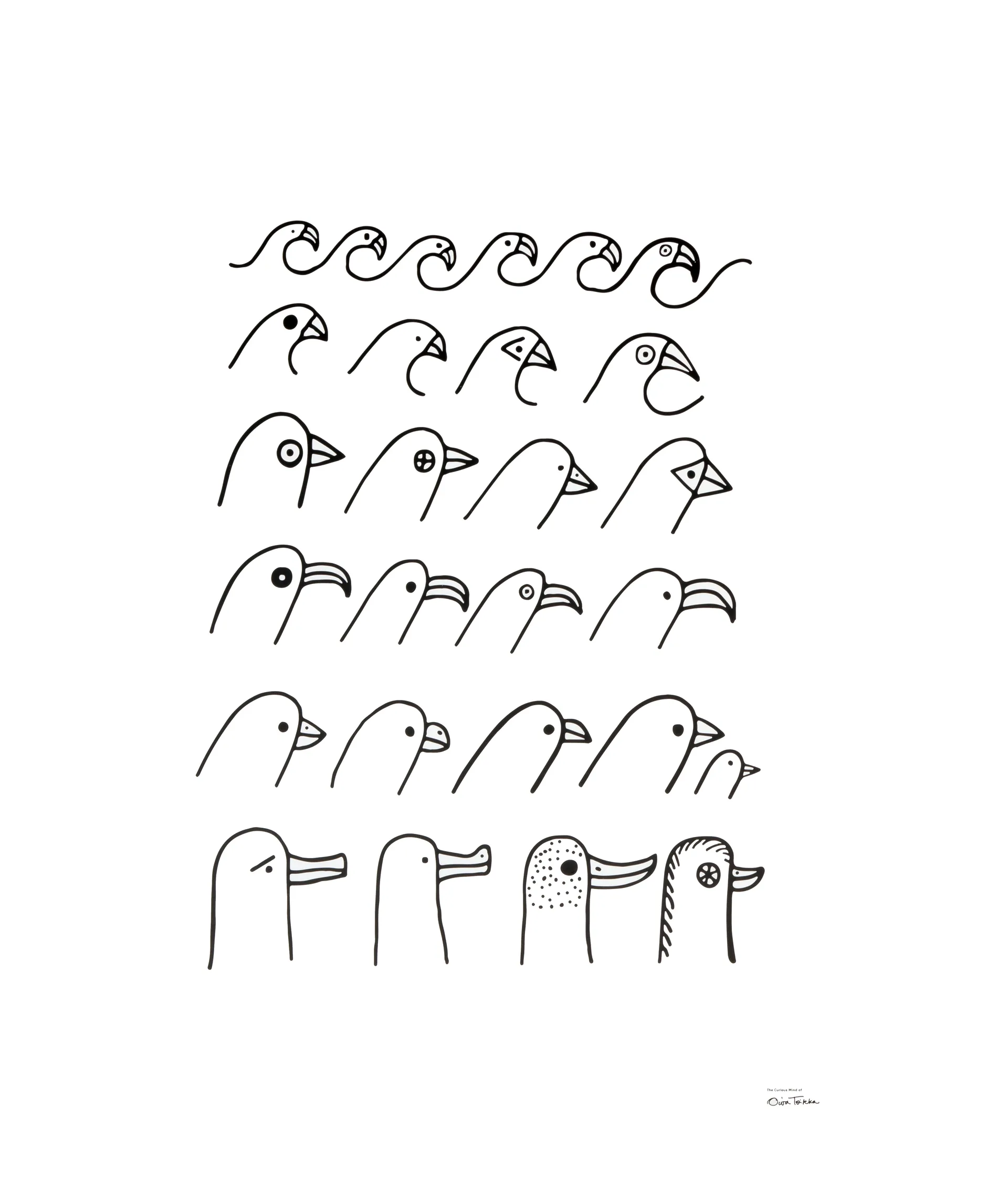 Oiva Toikka Birdhouse poster, 50x70 cm Iittala