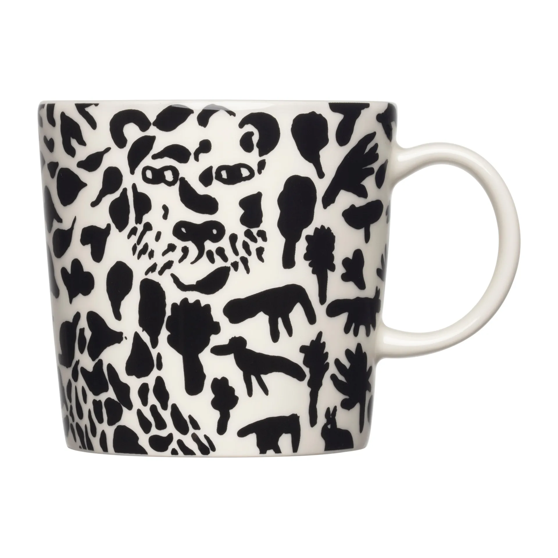 Oiva Toikka Cheetah mugg 30 cl, Svart-vit Iittala