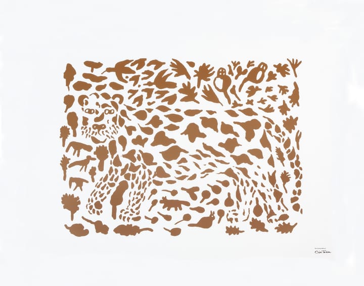 Oiva Toikka Cheetah poster brun - 50x70 cm - Iittala