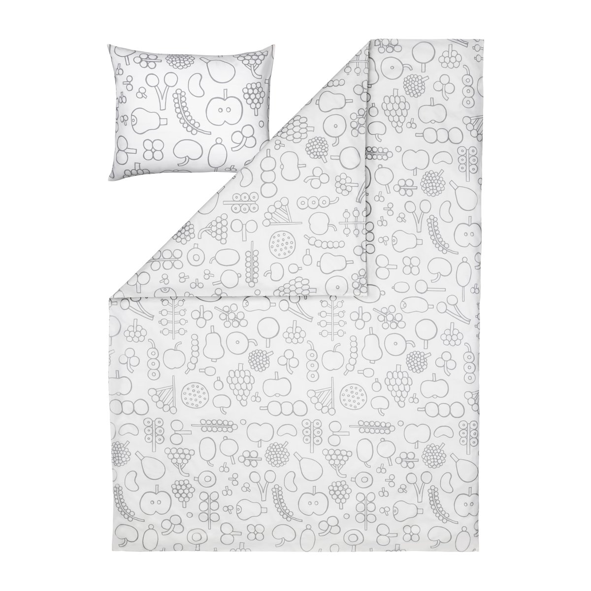 Iittala Oiva Toikka Frutta bäddset 150x210 cm Grå | Skandinavisk Design | Bäddset | Grå