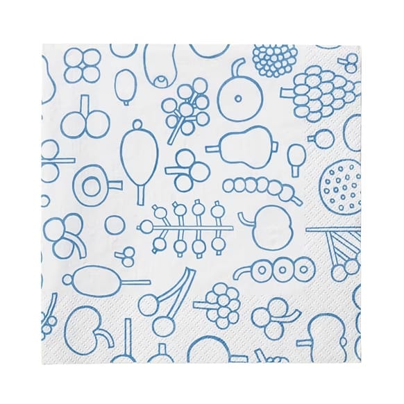 Oiva Toikka Frutta servett 33x33 cm 20-pack, Ljusblå Iittala