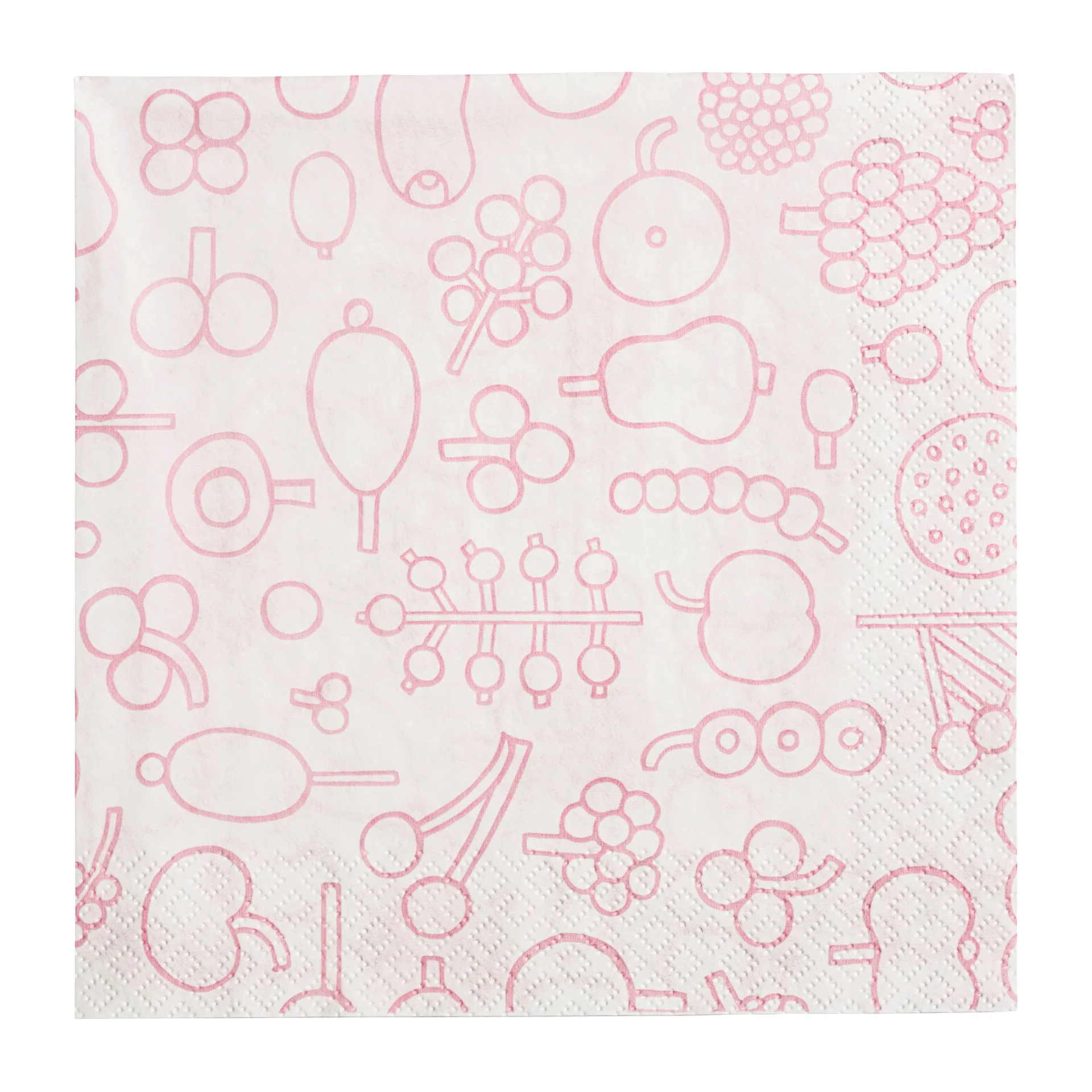 Oiva Toikka Frutta servett 33x33 cm 20-pack, Rosa Iittala