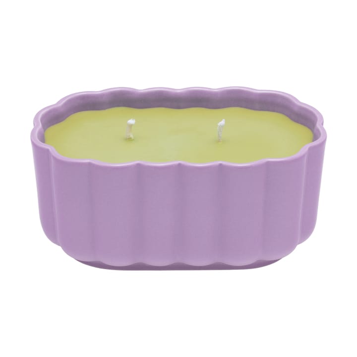 Play ljus i keramikform oval, Lila-oliv Iittala