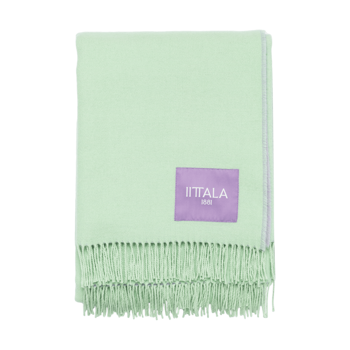 Iittala Play pläd 130x180 cm Mint-lila | Skandinavisk Design | Bomullsplädar & Bomullsfiltar | Grön