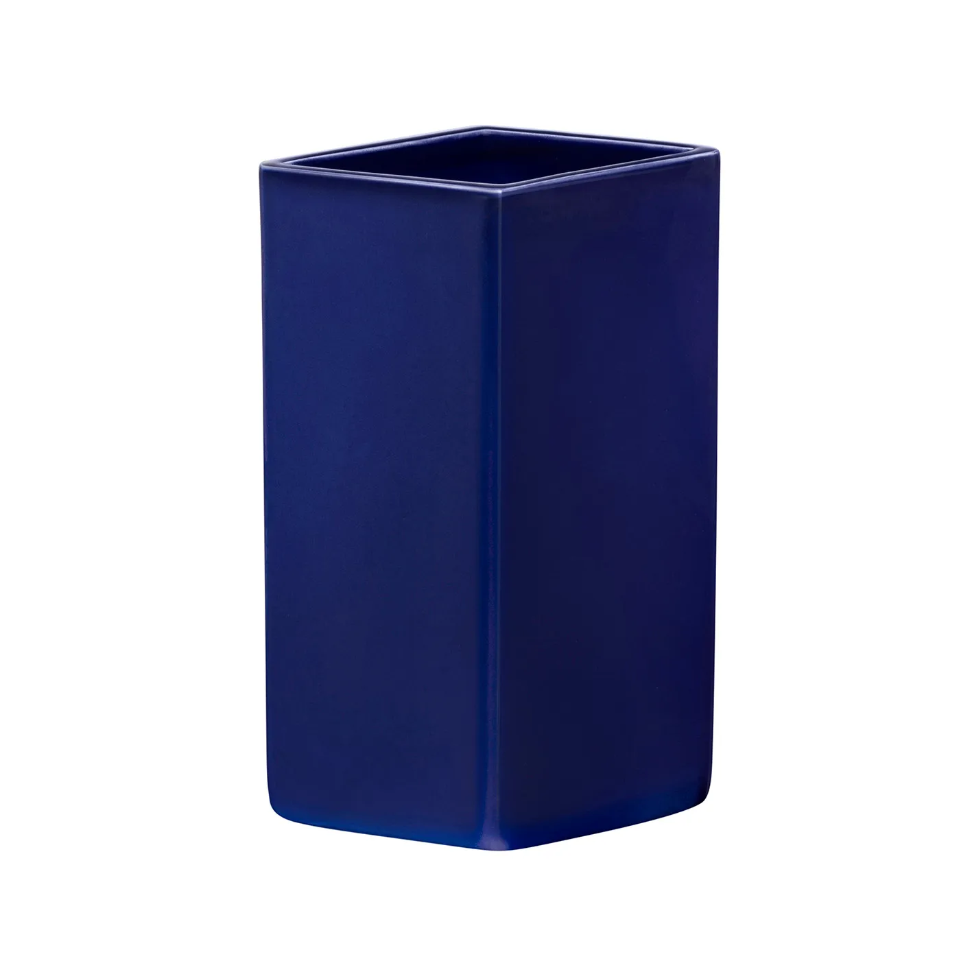 Ruutu keramikvas 180 mm, Mörkblå Iittala