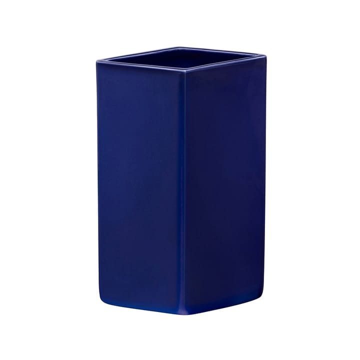 Ruutu keramikvas 180 mm, Mörkblå Iittala