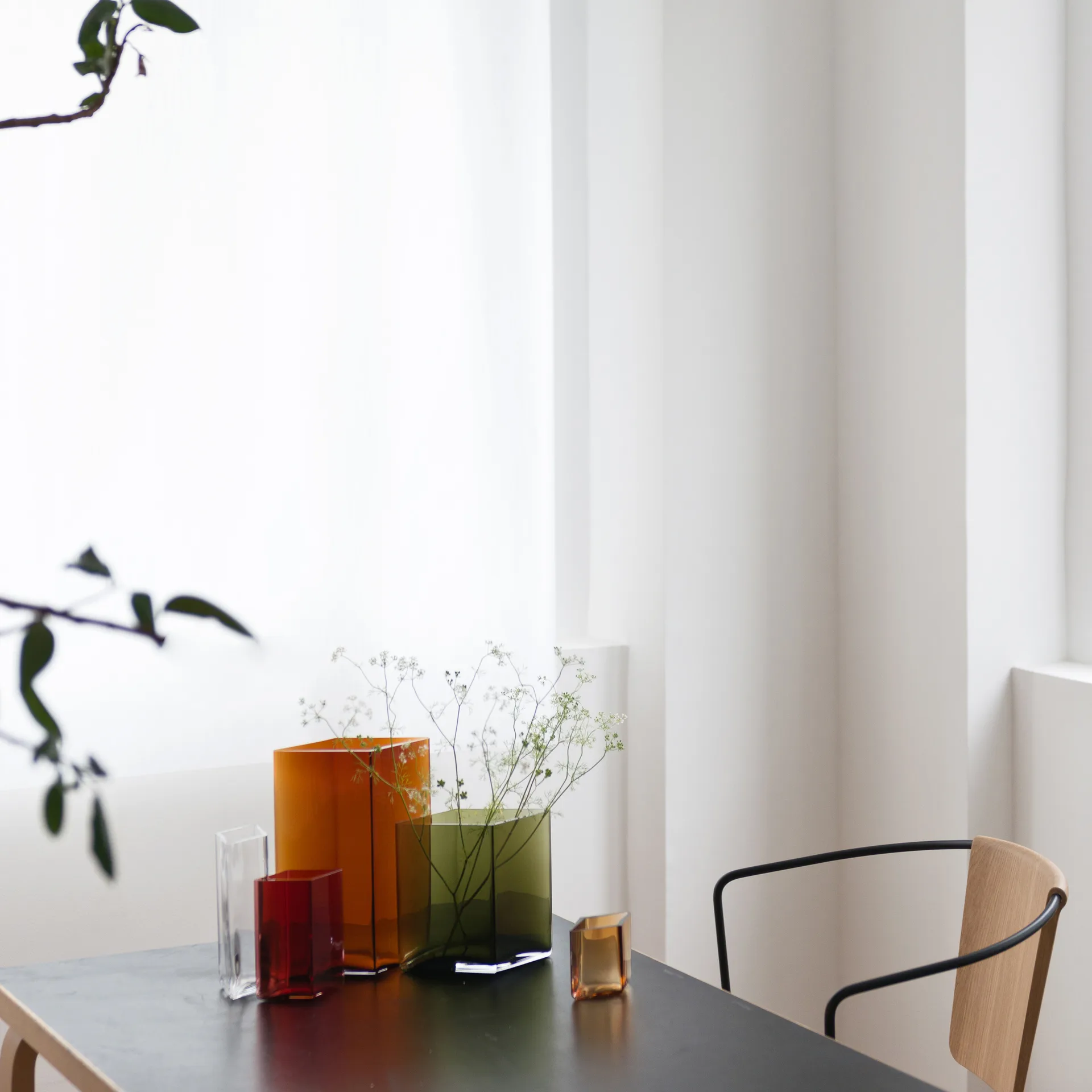 Ruutu vas 20,5 x 27 cm, koppar Iittala