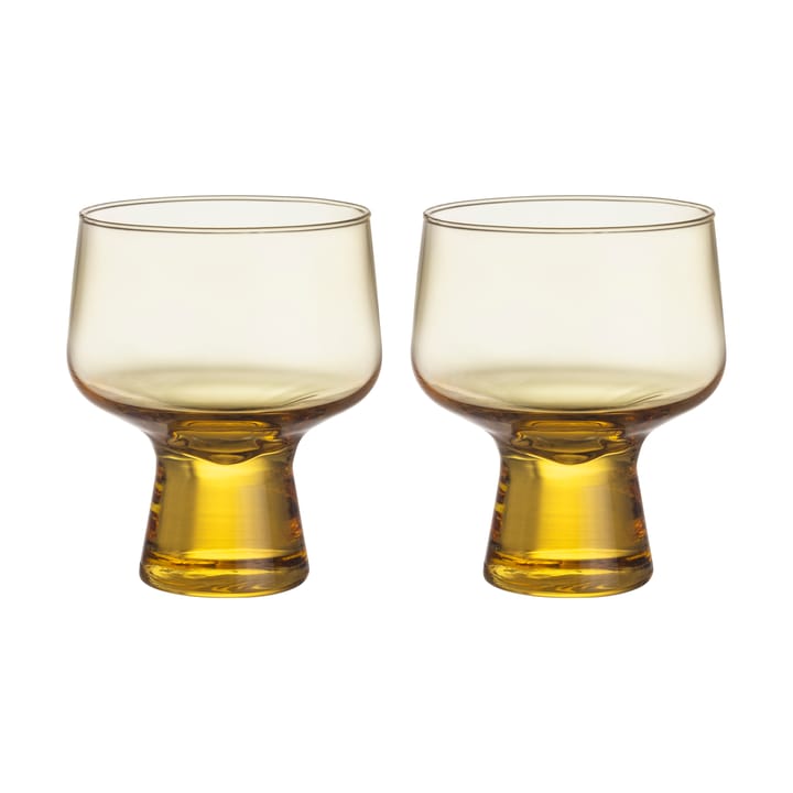 Solare glas på fot 29 cl 2-pack - Eldgul - Iittala