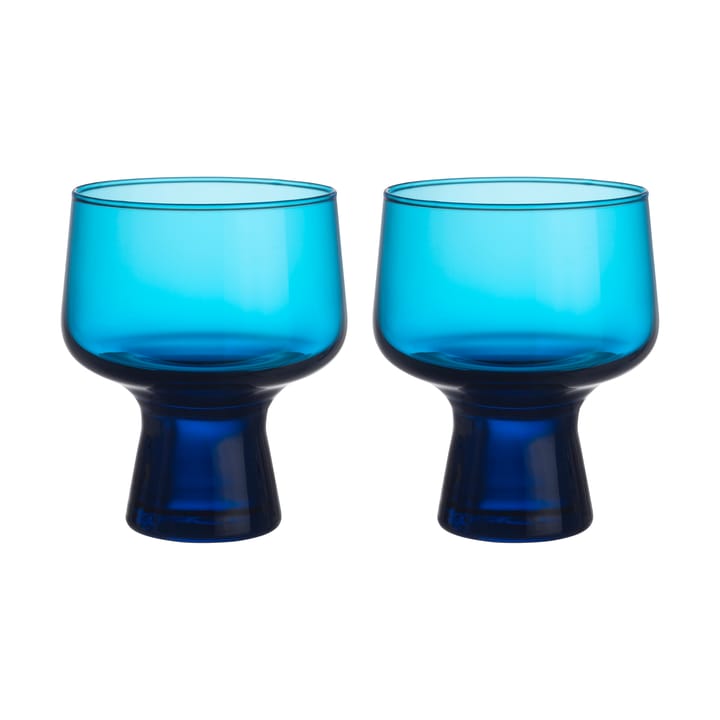 Solare glas på fot 29 cl 2-pack - Elektrisk blå - Iittala