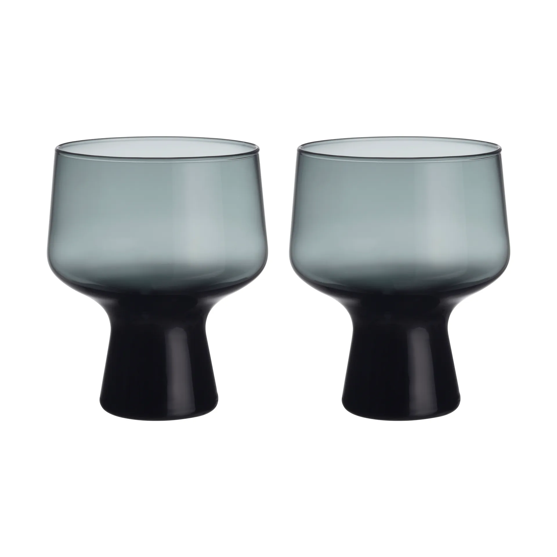 Solare glas på fot 29 cl 2-pack, Stålgrå Iittala