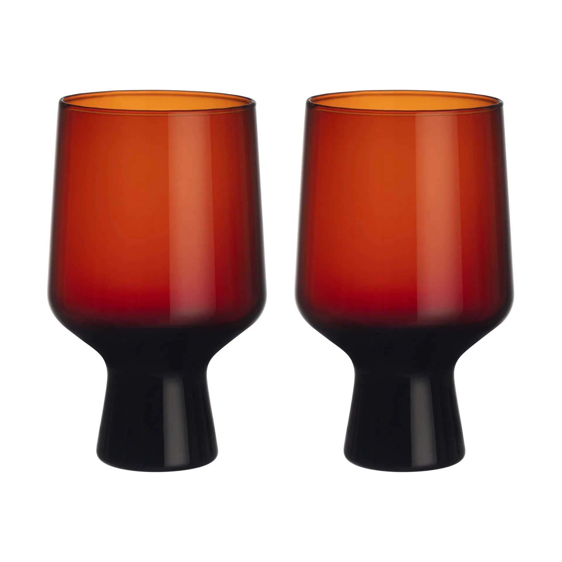 Solare glas på fot 40 cl 2-pack, Koppar Iittala