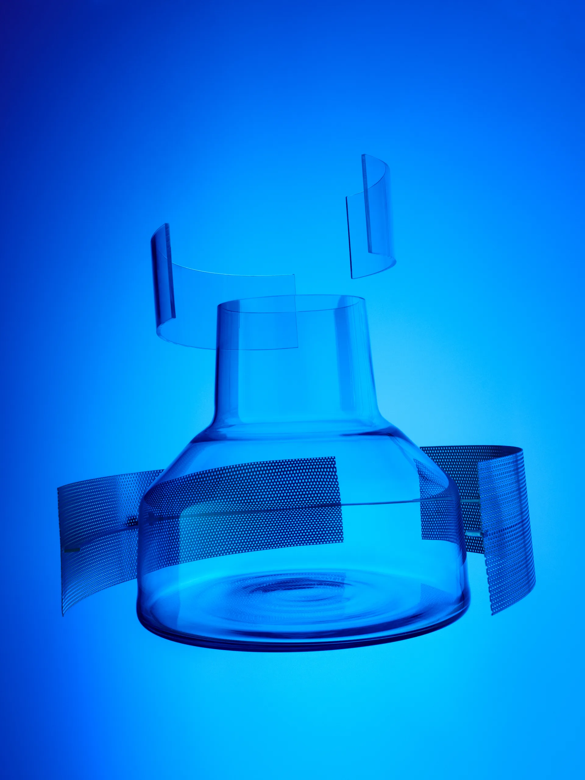 Solare vas låg Ø22x20 cm, Klar Iittala