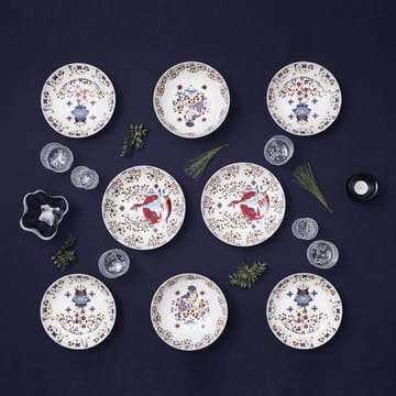 Taika djup tallrik 22 cm - vit mönstrad - Iittala