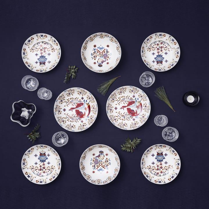 Taika djup tallrik 22 cm, vit mönstrad Iittala