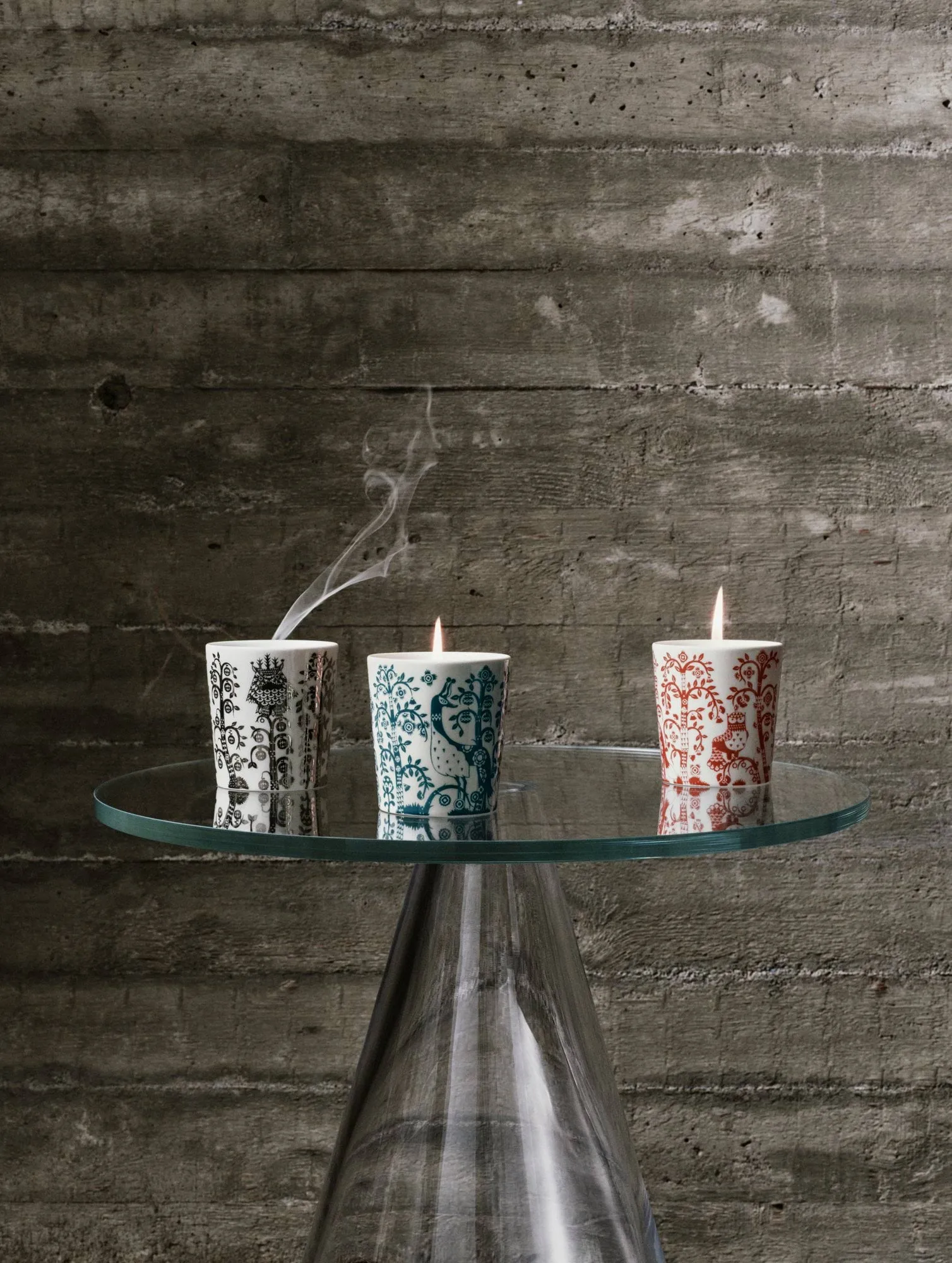 Taika ljus, Granatröd, 9 cm Iittala