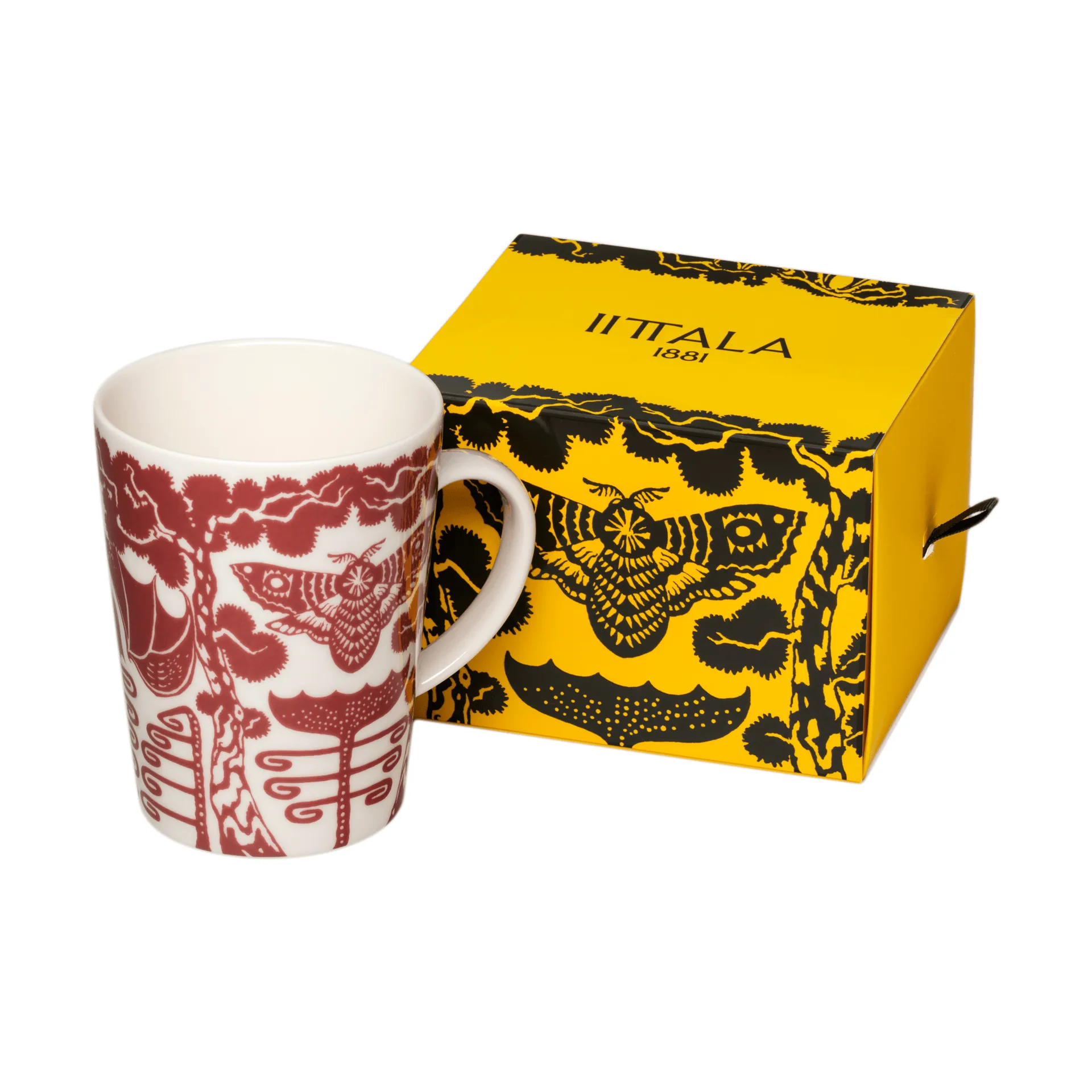 Taika mugg 40 cl presentförpackning, Yö granatröd Iittala