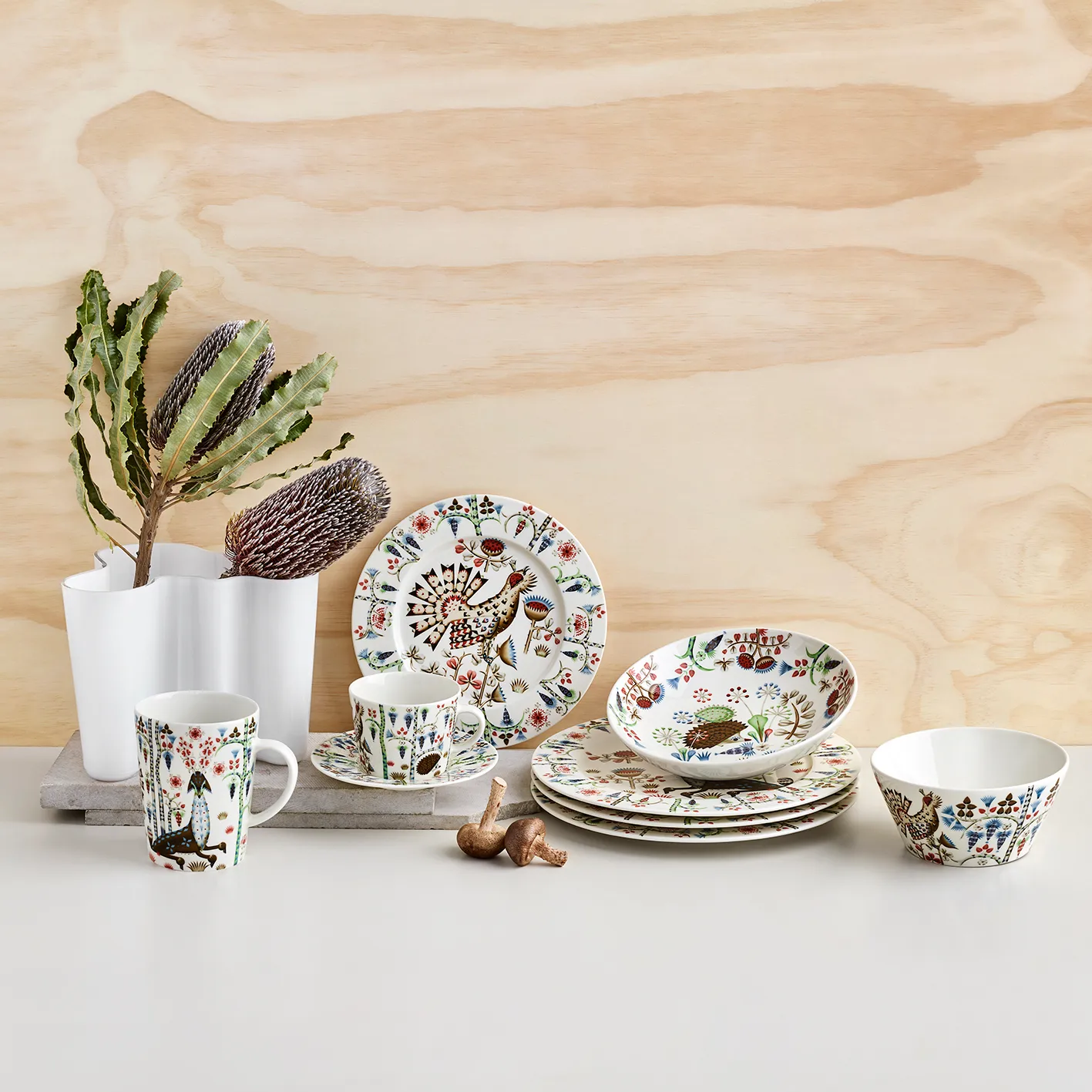 Taika Siimes mugg 40 cl, Vit Iittala