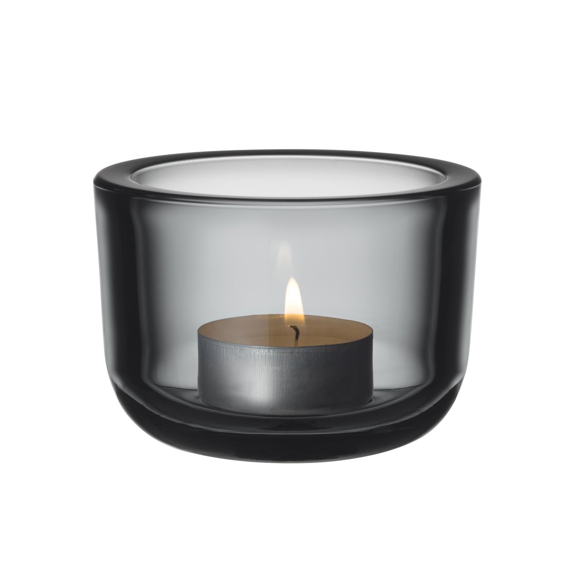 Iittala Valkea ljuslykta glas 60 mm grå | Skandinavisk Design | Ljuslyktor & Ljusfat | Grå