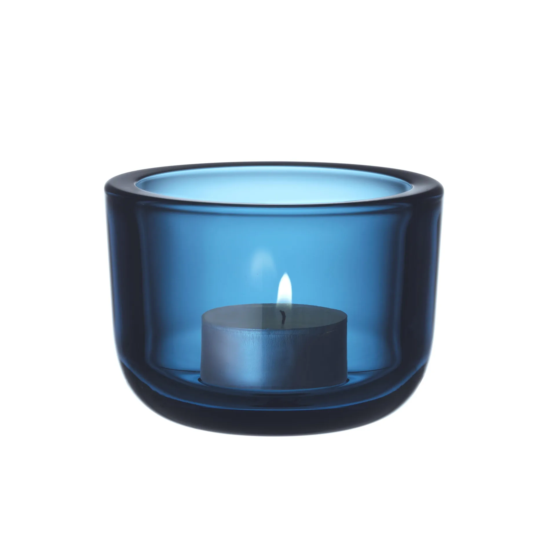 Valkea ljuslykta glas 60 mm, turkos Iittala