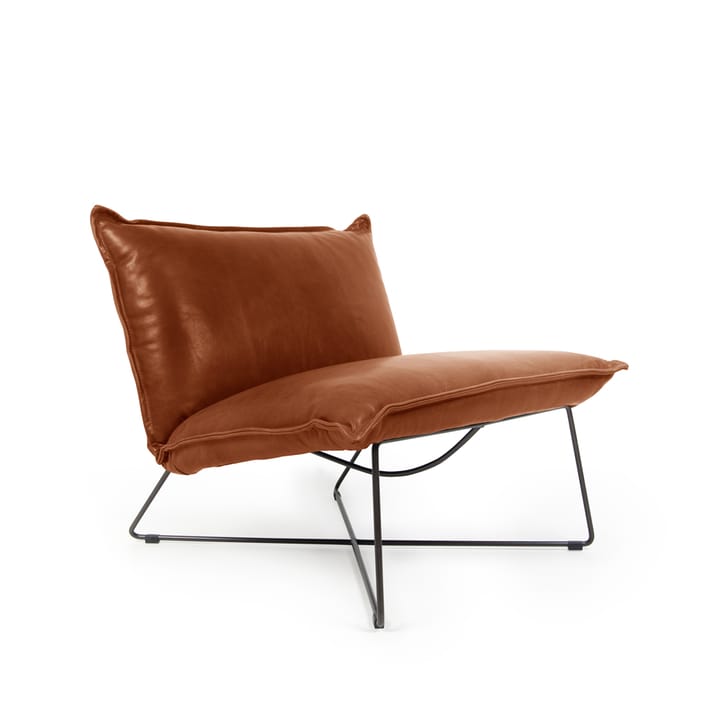 Earl fåtölj, Luxor cognac-rå metall/vintage Jess Design