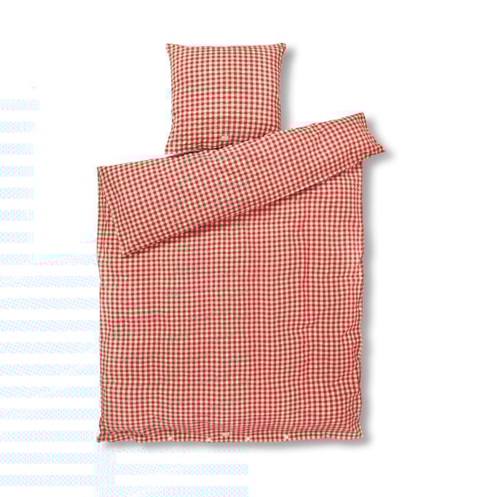 Bæk&Bølge bäddset 150x210 cm - Röd-gul - Juna