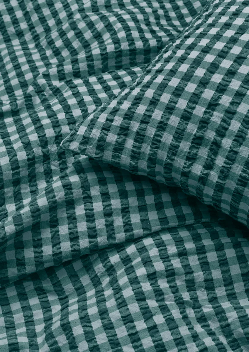 Bæk&Bølge bäddset 200x220 cm, Grön-ljusblå Juna