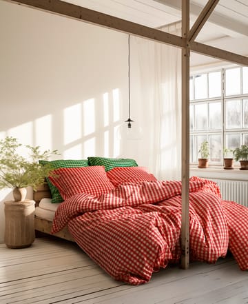 Bæk&Bølge bäddset 220x220 cm - Röd-gul - Juna