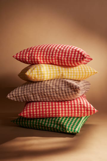 Bæk&Bølge bäddset 220x220 cm - Röd-gul - Juna