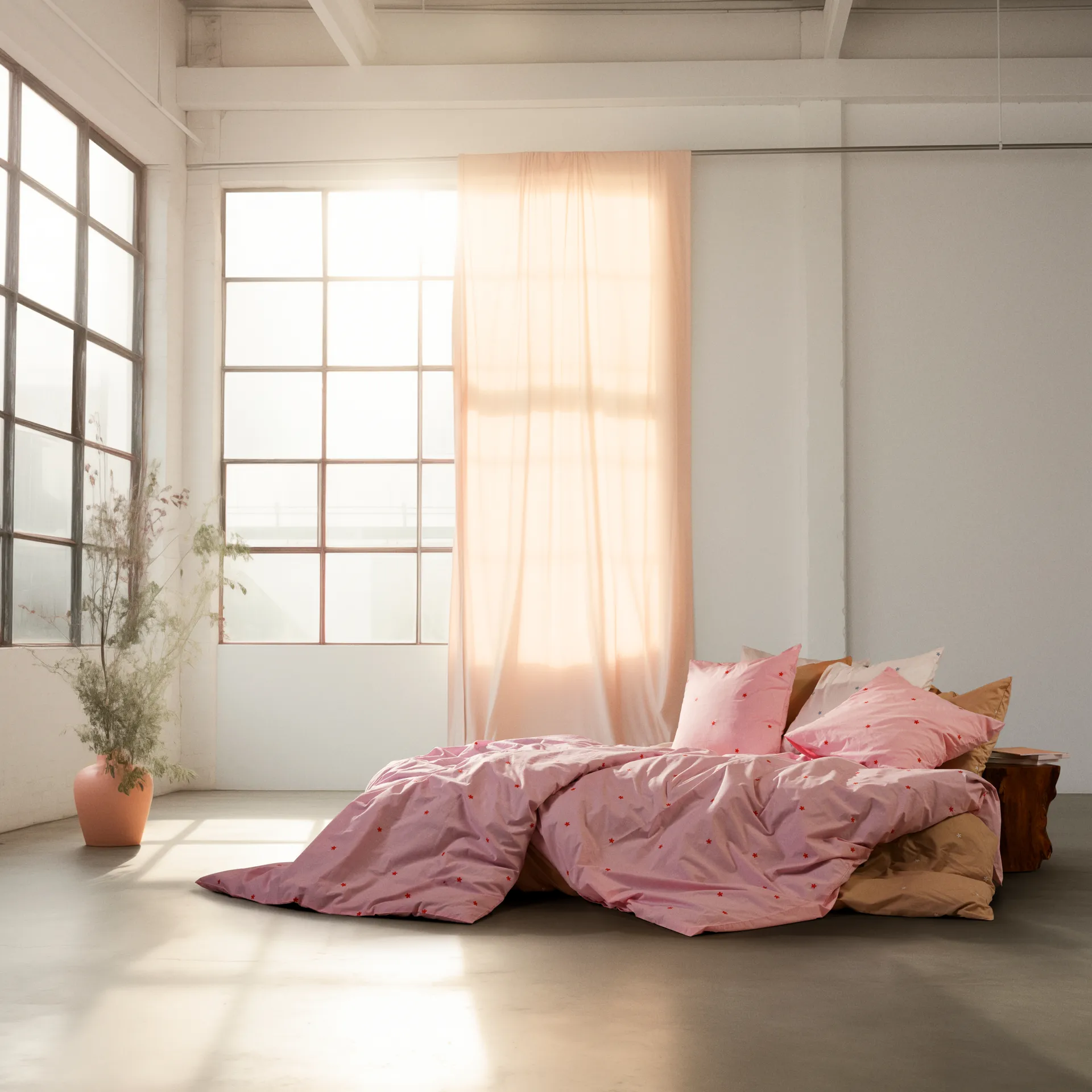 Daisy bäddset 150x210 cm, Pink-röd Juna