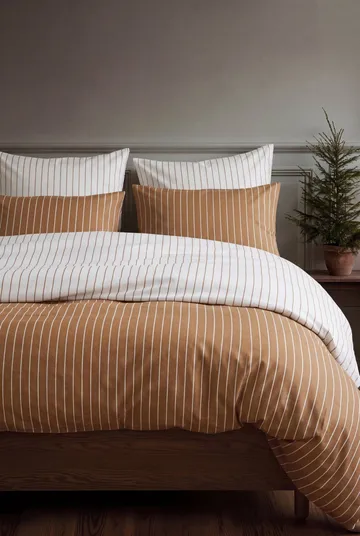 Soft Påslakanset, 150x210/50x60 cm - Karamell-offwhite - Juna