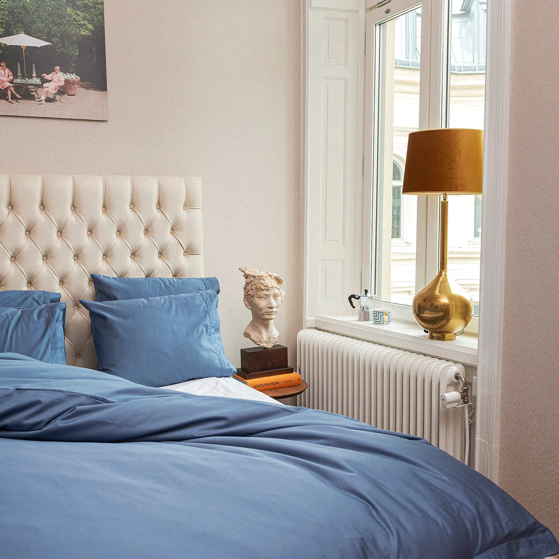 Juniper dra-på-lakan 180x200 cm, North Sea Blue Juniper