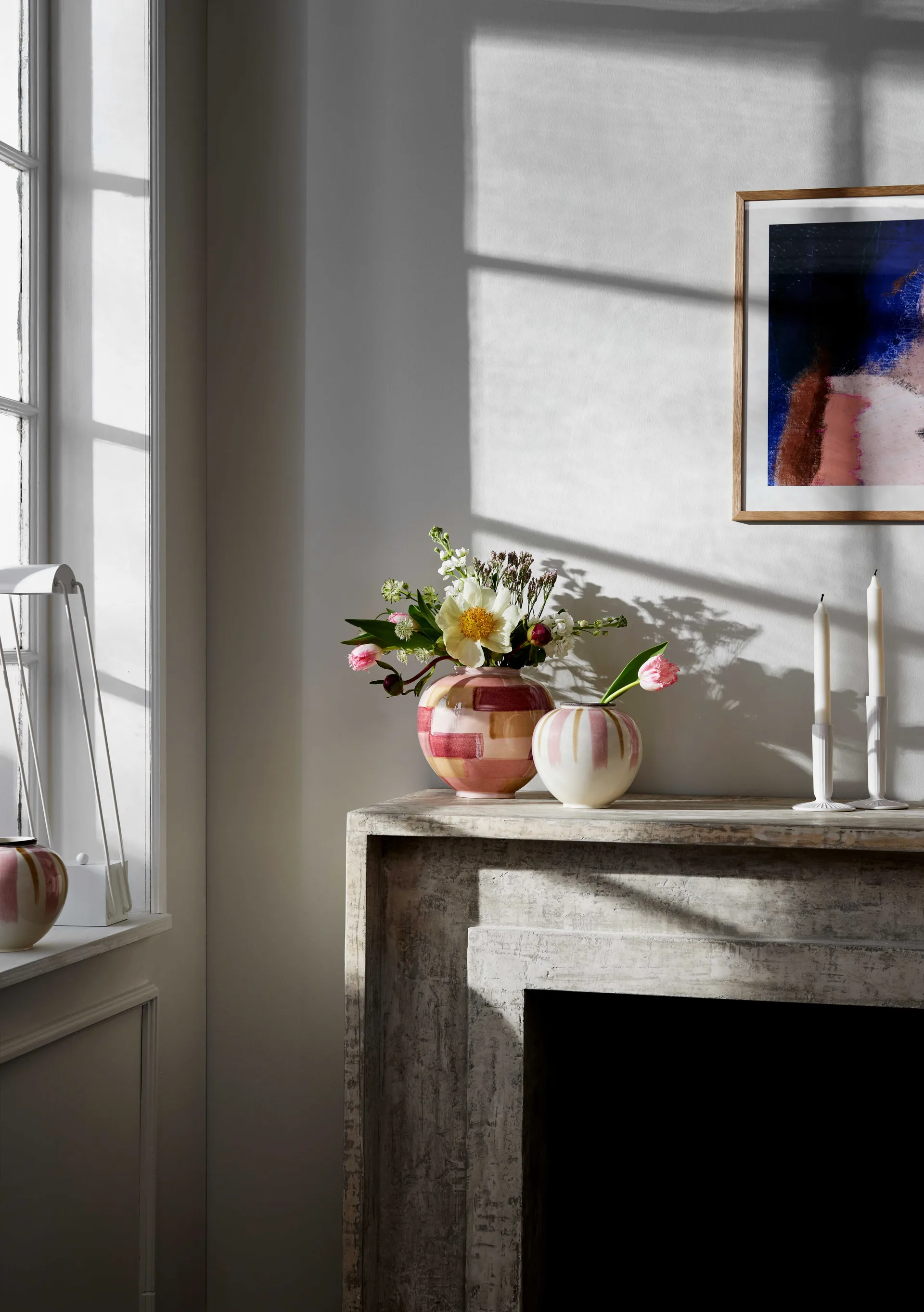 Canvas vas 15 cm, Rosa-brun Kähler