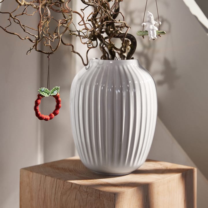Christmas Tales krans 7 cm, Röd Kähler