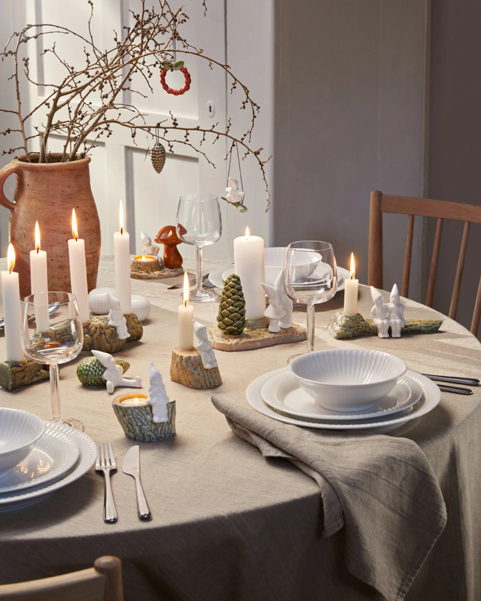 Christmas Tales krans 7 cm, Röd Kähler