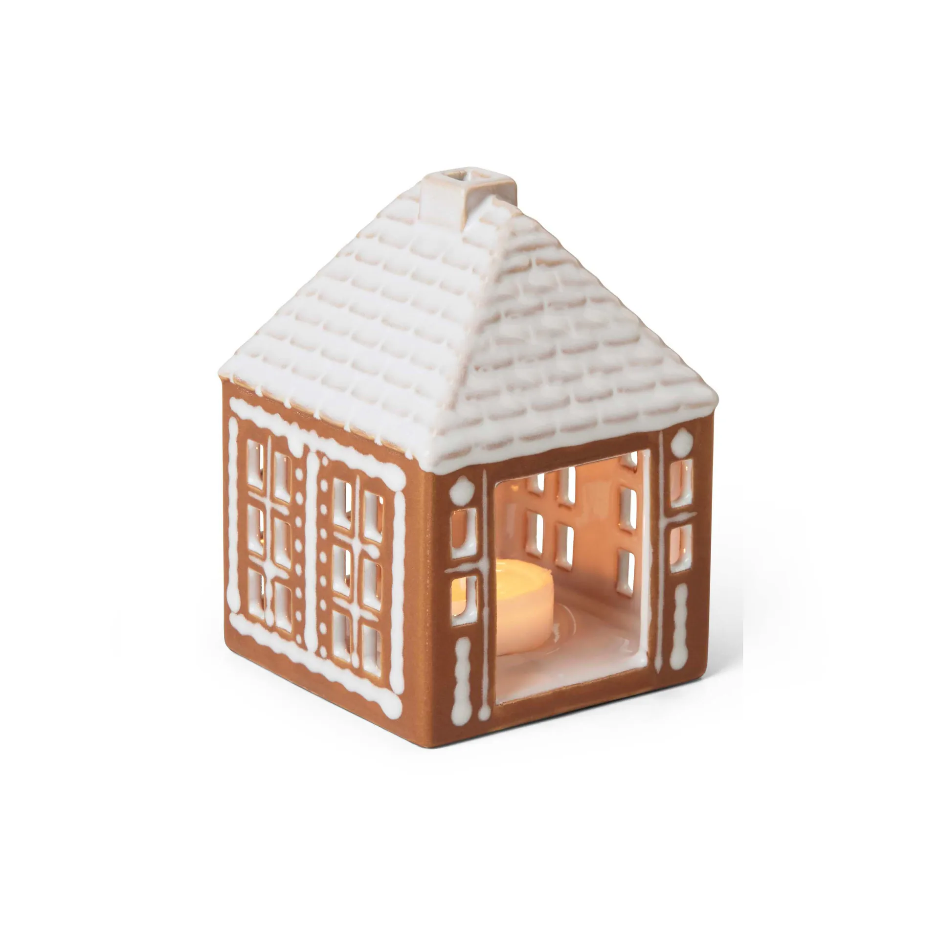 Gingerbread ljushus liten 11 cm, Brun Kähler