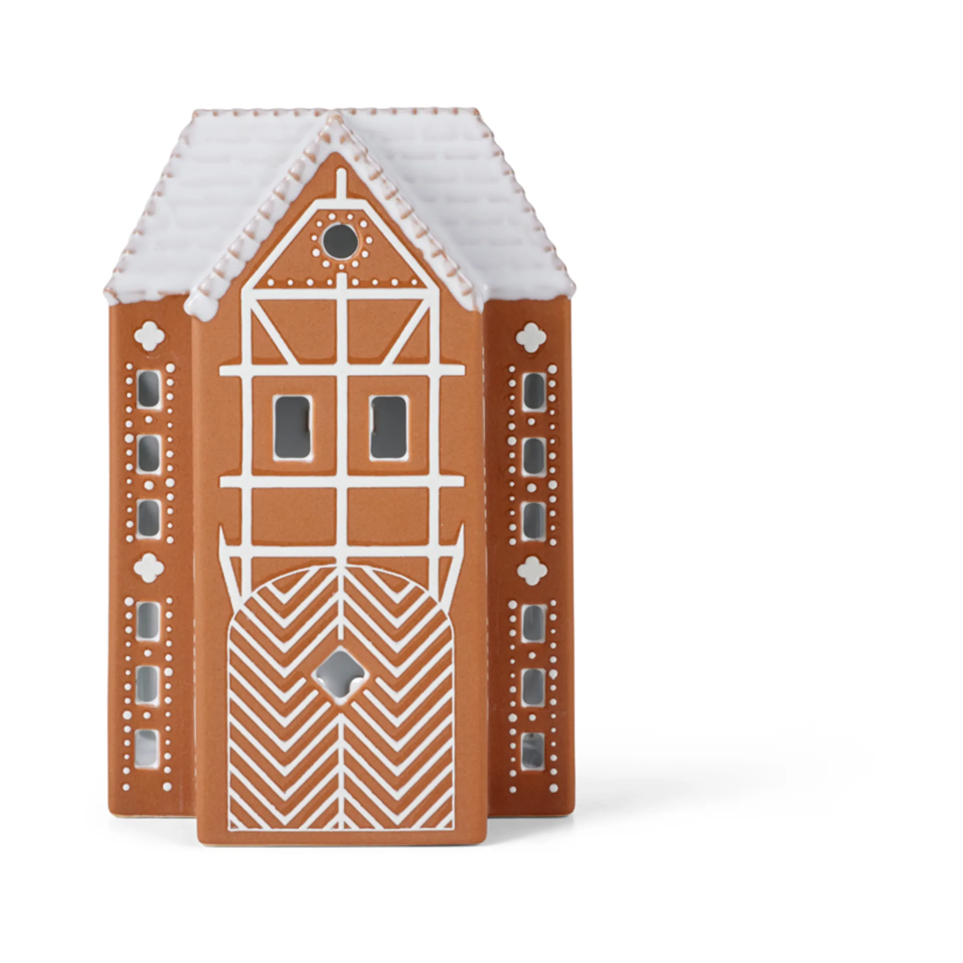 Gingerbread Ljuslykta stor 17 cm, Brun Kähler