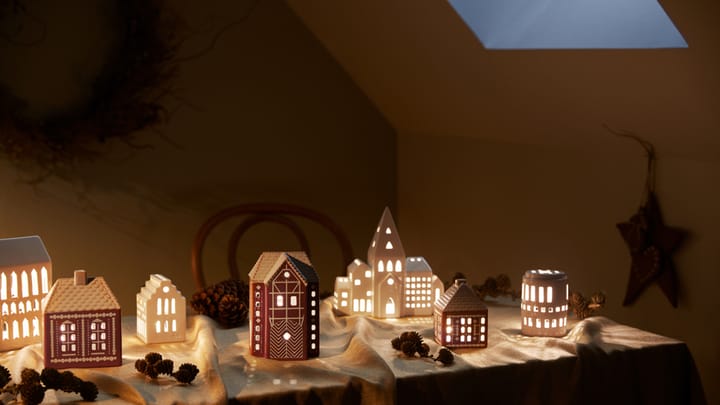 Gingerbread Ljuslykta stor 17 cm, Brun Kähler
