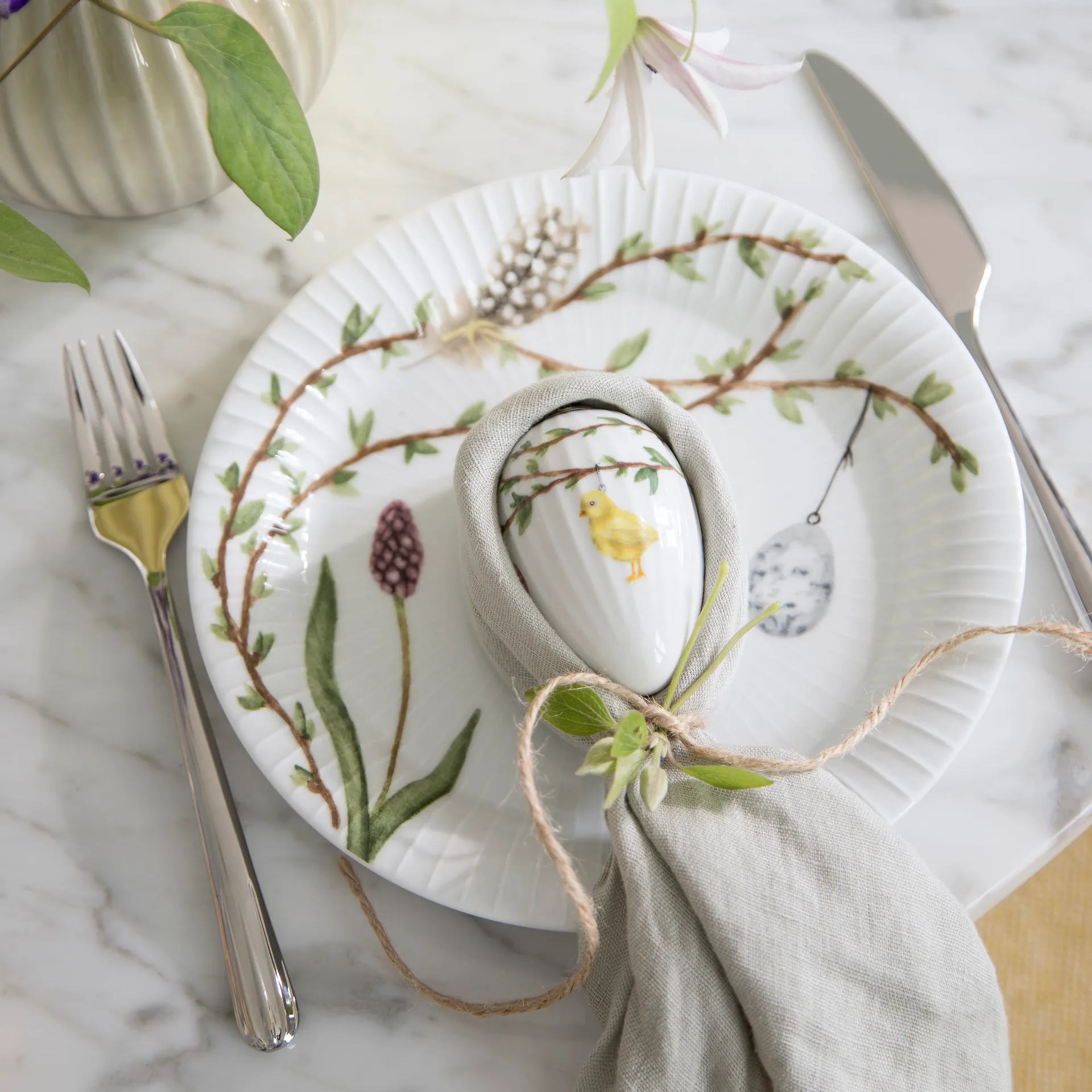 Hammershøi Easter assiett 22 cm, Vit Kähler
