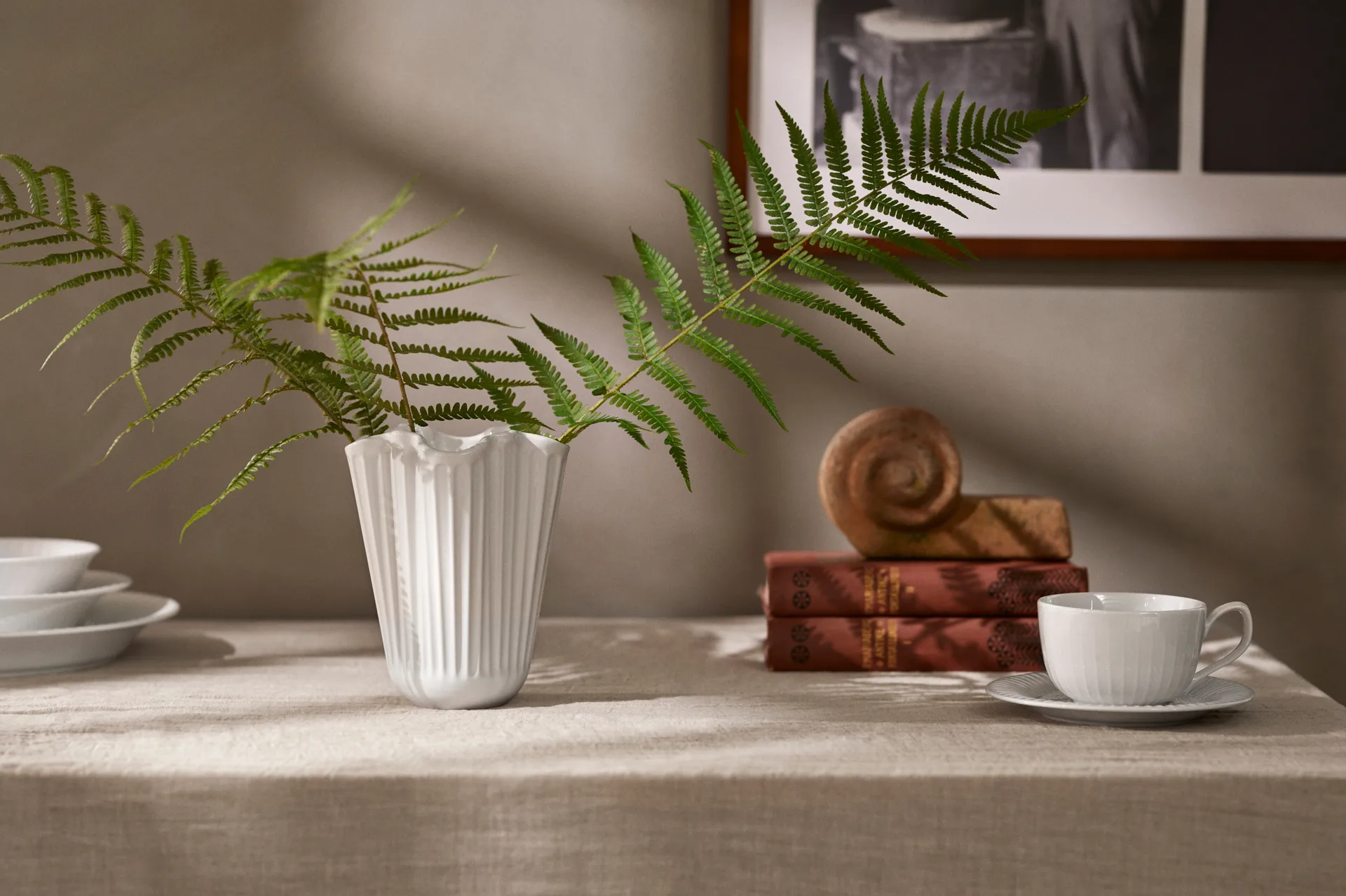 Hammershøi vas unfold, Vit, 16,5 cm Kähler